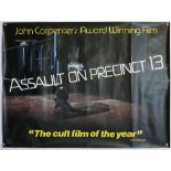 Assault On Precinct 13 (1967) British Quad film poster, directed by John Carpenter, Miracle, rolled,