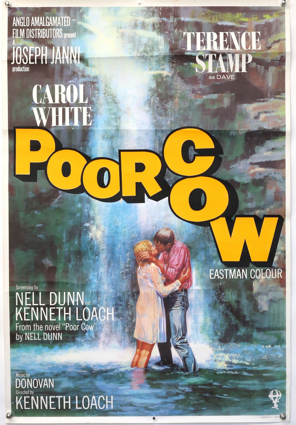 Poor Cow (1967) UK One sheet film poster, directed by Ken Loach, rolled, 27 x 40 inches. Provenance: