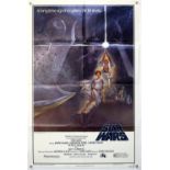 Star Wars (1977) US One Sheet film poster, artwork by Tom Jung, Style A, third printing, folded,