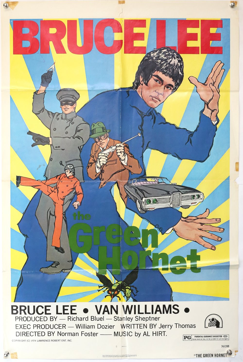 Two Bruce Lee US One Sheet film posters, Enter The Dragon (1973) and The Green Hornet (1974), - Image 2 of 2