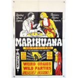 Marihuana (1935) US One Sheet film poster, Dwain Esper marijuana marihuana pot weed drug crime