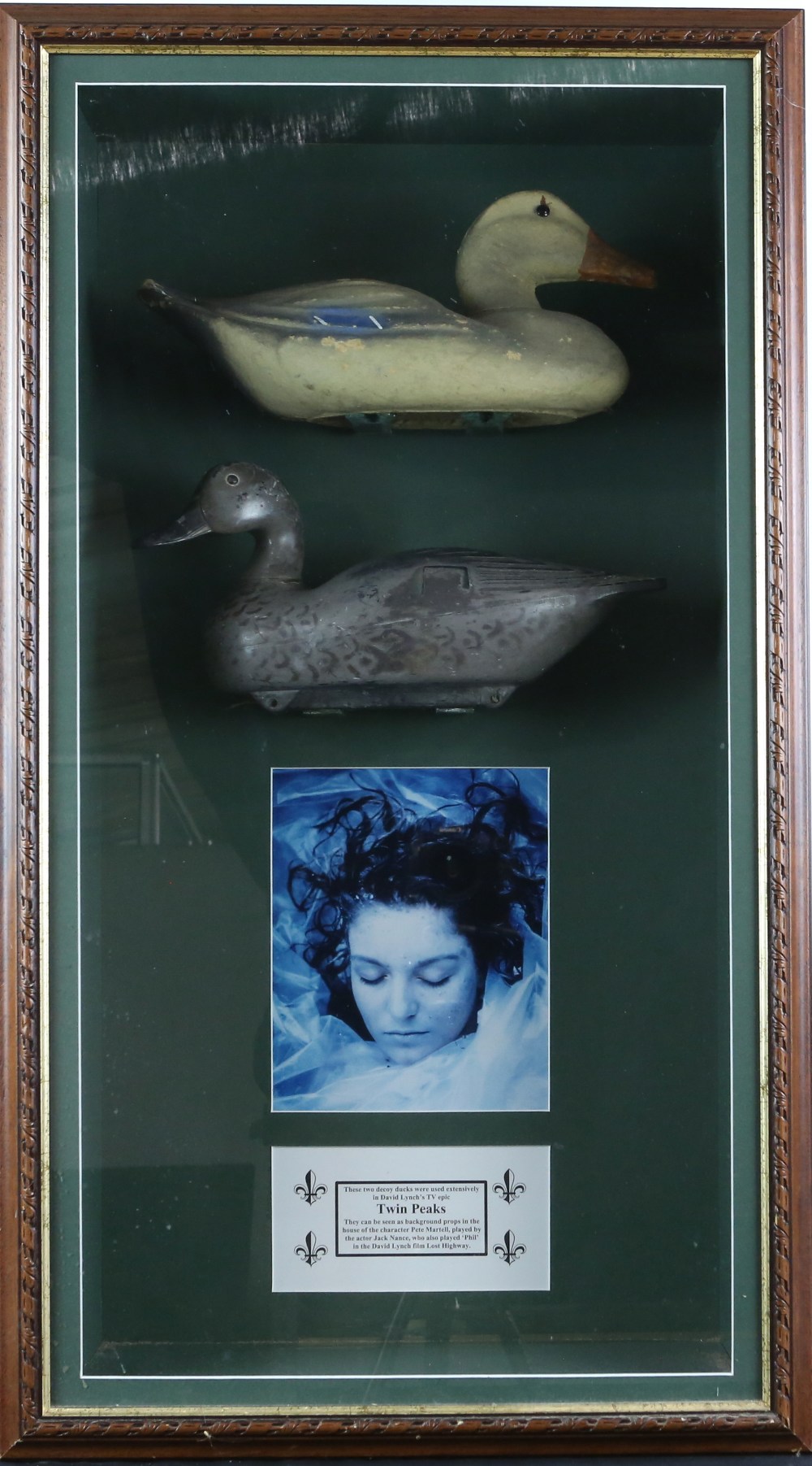 Twin Peaks - ABC Television, 1990-1991 - Two prop ducks used in the David Lynch classic, framed,