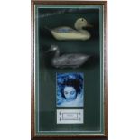 Twin Peaks - ABC Television, 1990-1991 - Two prop ducks used in the David Lynch classic, framed,