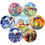 Collection of seven collectors plates, to include three of The Simpsons, two of The Flintstones, one