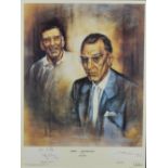 The Krays - Two Limited Edition Colour Prints of the Kray Twins, entitled `Down....But Not Out`,