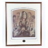 John Lennon 'Imagine' - Limited edition print, hand numbered and signed, 295/650, framed, 61 x 73