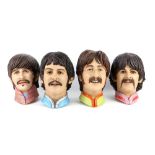 The Beatles - Four busts of the fab four, each 30cm approx. (4). Medium is moulded plastic,