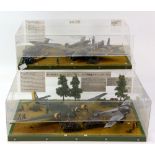 Collection of Perspex cased dioramas of military interest (9)