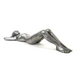 Two Compulsion Gallery pewter coated resin wall art plaques in the form of nude ladies, H.88cm (