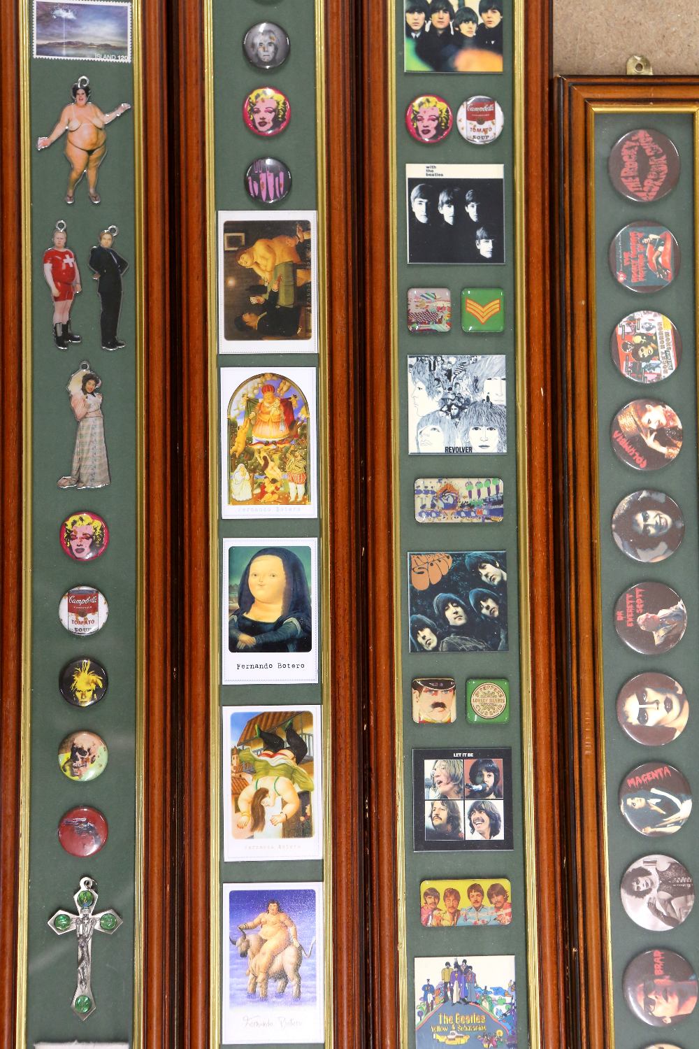 Collection of vintage badges and lapel pins including The Beatles, Blondie, Rocky Horror and others, - Image 3 of 4