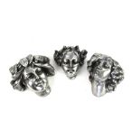 Compulsion Gallery pewter coated resin wall art, wall planters in the form of busts of maidens,
