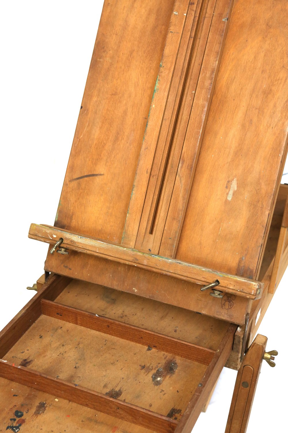 Adjustable artist's easel, with makers plaque for Lechertier Barbe Ltd, 95 Jermyn Street - Image 2 of 4