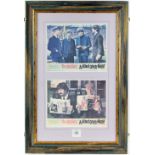 The Beatles, A Hard Day's Night (1964) Set of 8 US Lobby cards, framed over two frames. Each frame