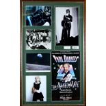 AMENDED DESCRIPTION AND ESTIMATE - Two frames containing autographs of Mohamed Ali (faded on