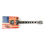 Hoyer electric guitar, serial number 24879, finished in US flag, Star Spangled Banner Numerous areas