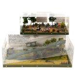 Collection of Perspex cased dioramas of military interest (9)