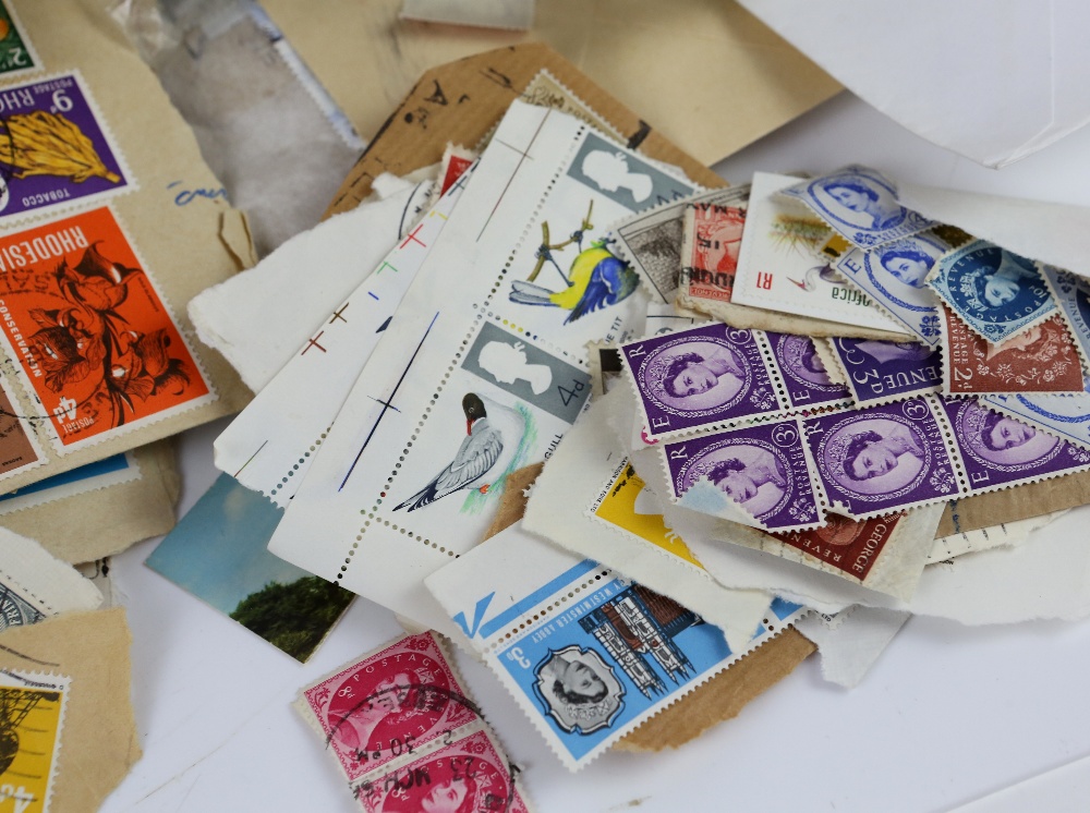 Album of World Stamps together with loose in envelopes, packets and various commercial - Image 6 of 13