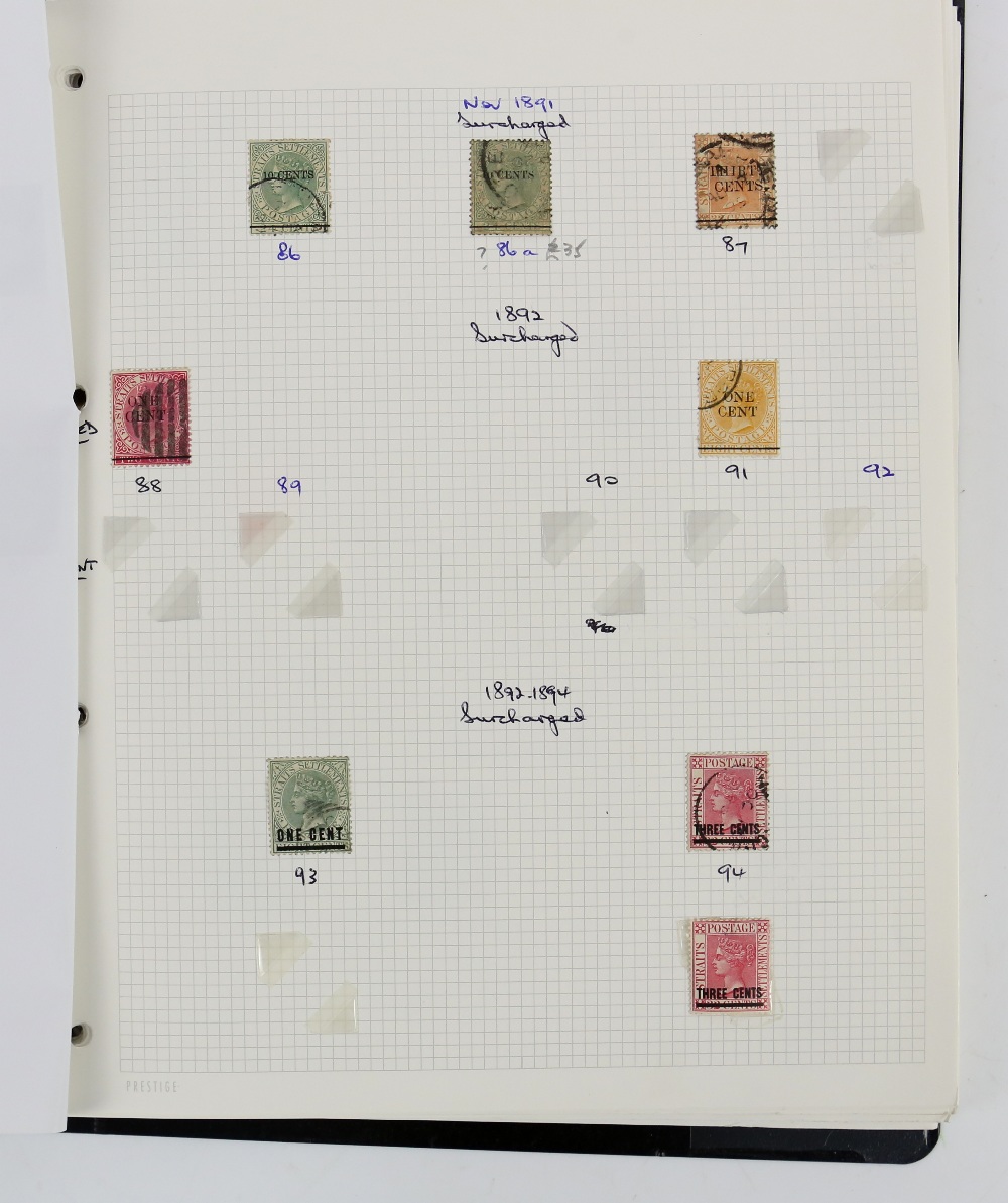 Folder - Malaya Straits Settlements from 1867 crown overprints, mint and used surchahges, 1898 5 - Image 2 of 3