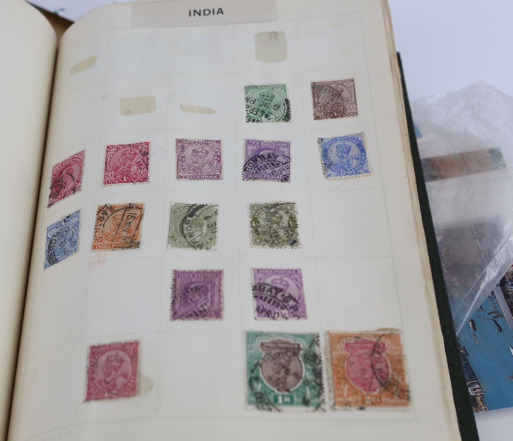 Album of World Stamps together with loose in envelopes, packets and various commercial - Image 8 of 13