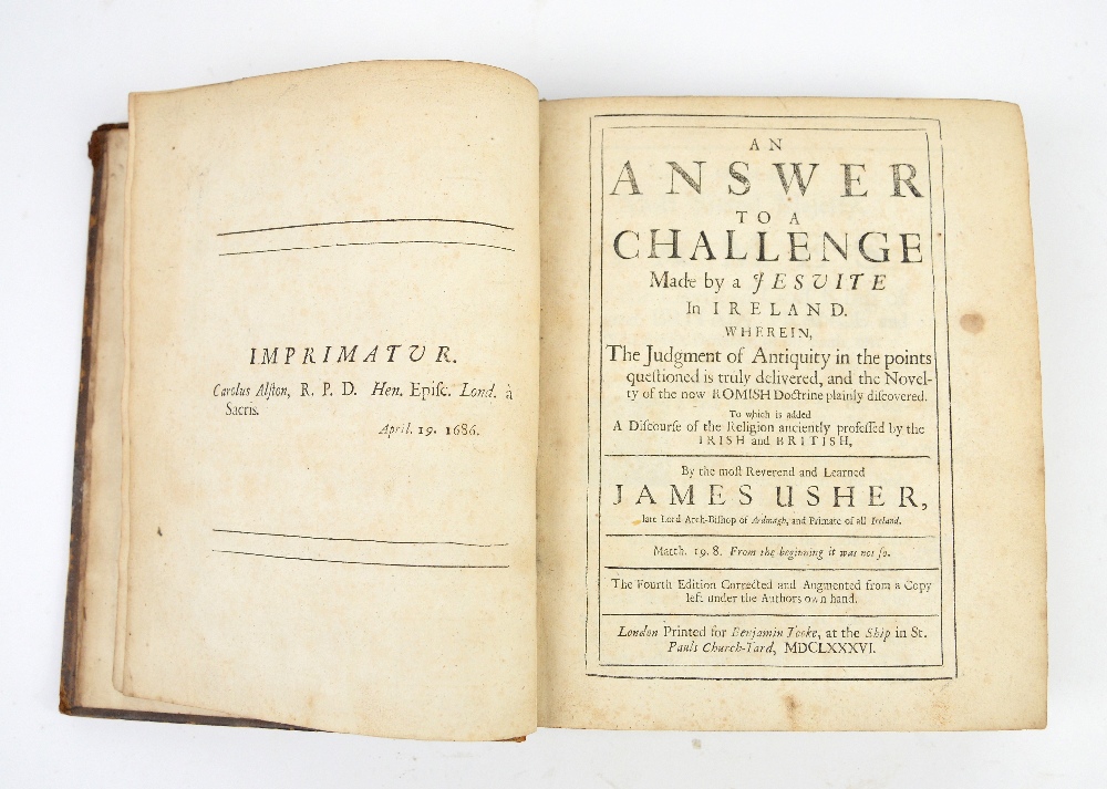 James Usher, Answer to a Challenge Made by a Jesuit in Ireland, Four Edition, 1686, London: