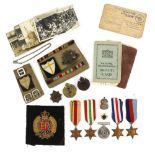 WWII group to E F Wood, Royal Engineers, War Medal, 1939-1945 Star, Africa Star, Italy Star,