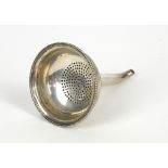 George III silver wine funnel, the filter by Hester Bateman, London 1780, the funnel with rubbed
