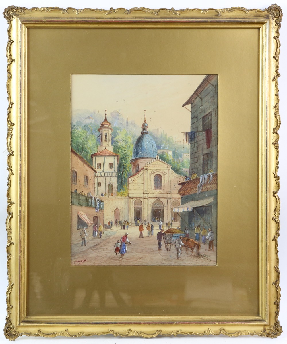 C Maroni (19th/20th Century European School), pair of watercolours - Image 3 of 4