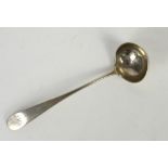 Scottish provincial silver ladle by Robert Keay of Perth circa 1795 Bruises to bowl. Marks and wear.
