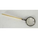Combination silver magnifying glass and letter opener, Birmingham 1911