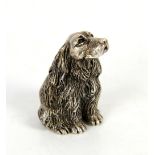 Italian sterling silver model of a dog, Florence