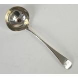 George III silver sauce ladle by WJ London 1767