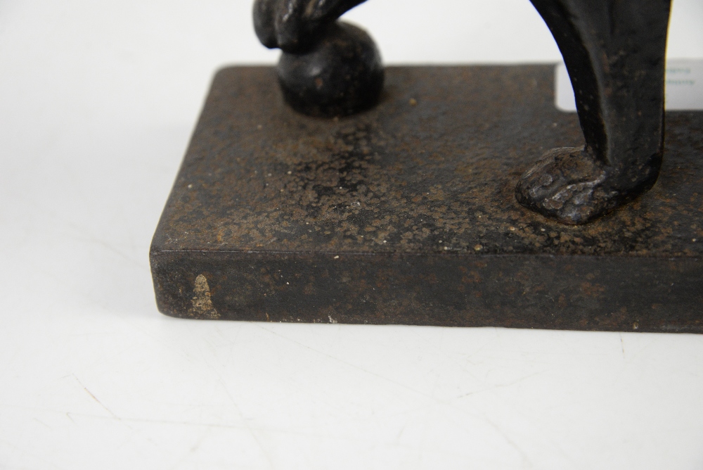 Victorian cast iron doorstop in the form of a lion with a paw on a ball Condition: heavily worn, - Image 10 of 12