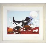 Doug Hyde (British, b.1972). 'The Dog Walker'. Limited Edition Signed Print numbered 165/295. 53 x