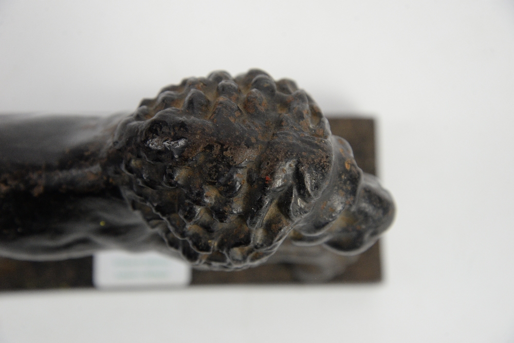 Victorian cast iron doorstop in the form of a lion with a paw on a ball Condition: heavily worn, - Image 7 of 12