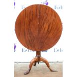 George III mahogany birdcage top tripod table