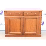 20th century dresser base sideboard with 2 drawers above a cupboard.119W X 88H X 41D