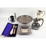 Large collection of silver plated items to include candelabra, various cased flatware sets, a