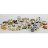 Collection of porcelain trinket and patch boxes to include Mintons, Sevres style, Limoges