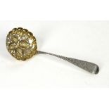 George IV berry sugar sifter ladle, London 1825 Split to back of spoon and repair to base of stem.