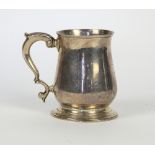 George III silver beer mug, by Alexander Johnston, London 1763, the baluster body engraved with