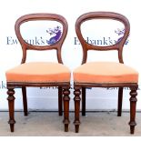 Set of six 19th century mahogany balloon back chairs General wear and tear consistent with age and