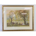 Helen Layfield Bradley (1900-1979), two Fine Art Trade Guild blind stamped coloured prints and