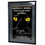 Cats - Fully signed Theatre poster and a large Metropolitan Museum of Art poster, both framed (2).