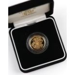 Royal Mint. 2005 Gold Proof Sovereign, St George and the Dragon. In original box / case with booklet
