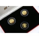 Pobjoy Mint, Gold Proof three Coin set, Sierra Leone, in Memoriam Diana Princess of Wales, x 2 $