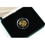 Gibraltar 70 Ecus Gold Proof coin, 1994 commemorating the Euro Tunnel, in a Royal Mint case for