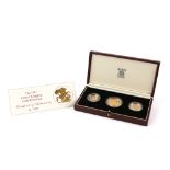 Royal Mint, United Kingdom 1987 Gold Proof Collection set. Consisting of the 2 Pound, a Sovereign