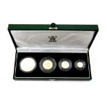 Royal Mint. United Kingdom 1997 Silver Proof Britannia Collection (four coins) two pounds, one