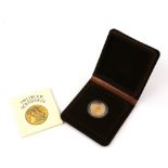 Royal Mint 1981 Proof Sovereign with certificate in presentation case.