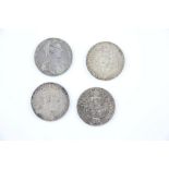 AMENDED DESCRIPTION Four silver crown-size coins, comprising three (3) Austro-Hungarian